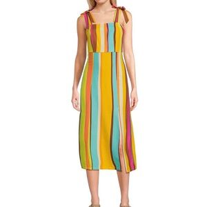 NWT GB Gianni Bini Colorful Striped Small Maxi Dress